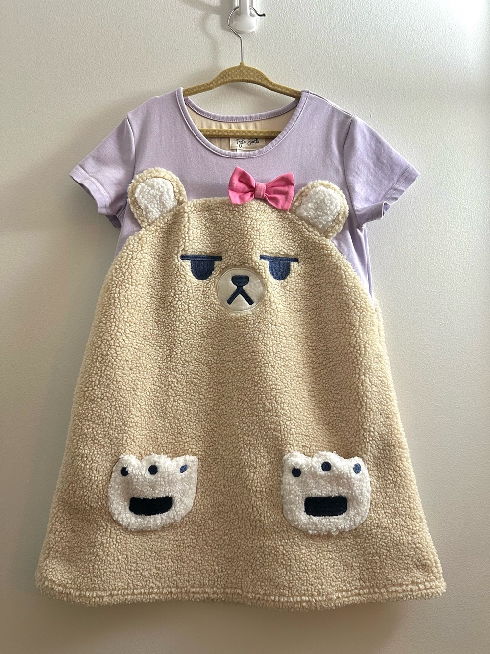 Taylor Joelle Kpop Demon Hunters Mira Pajamas - Sherpa Bear Shift Dress